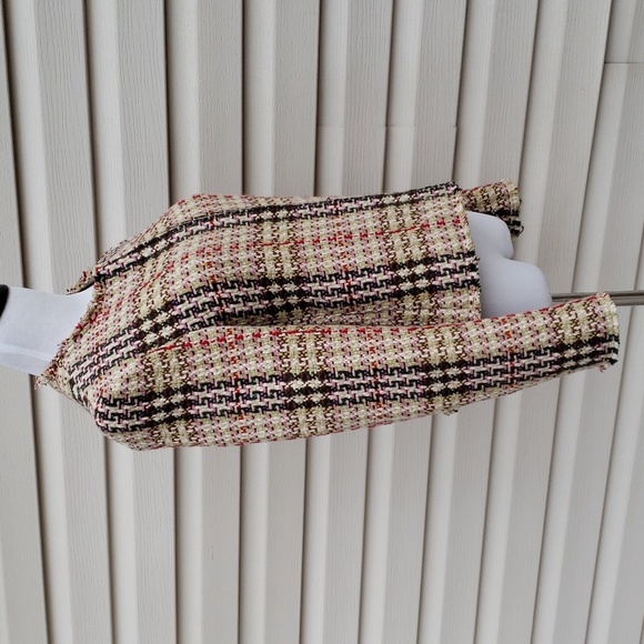 BURBERRY TWEED CHECK JACKET BLAZER - Picture 6 of 12